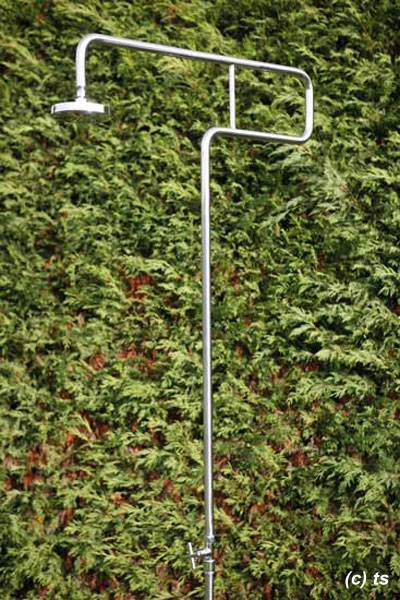 Das klare Design und die unverwechselbare Form der Gartenbrause Trombone